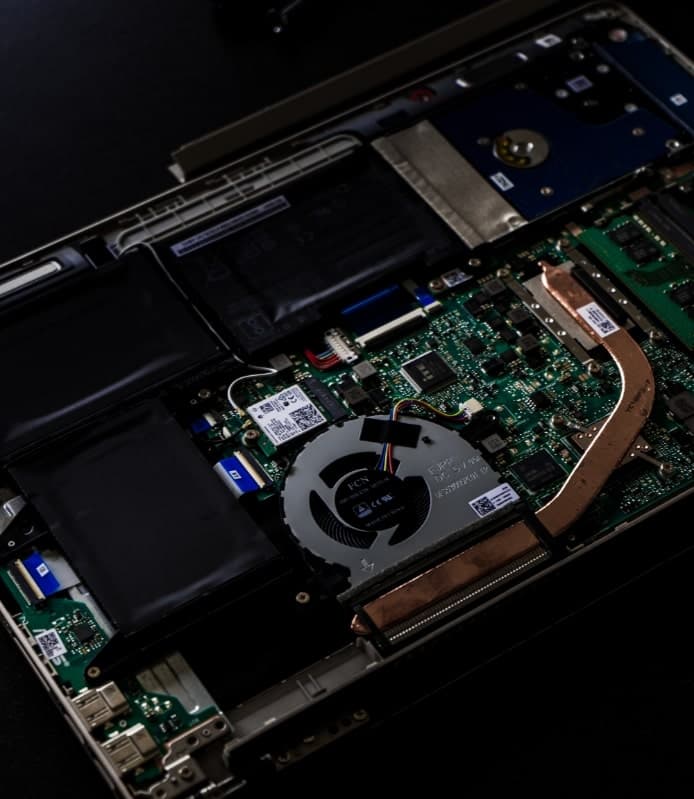 Electronics repair - hands on circuit board